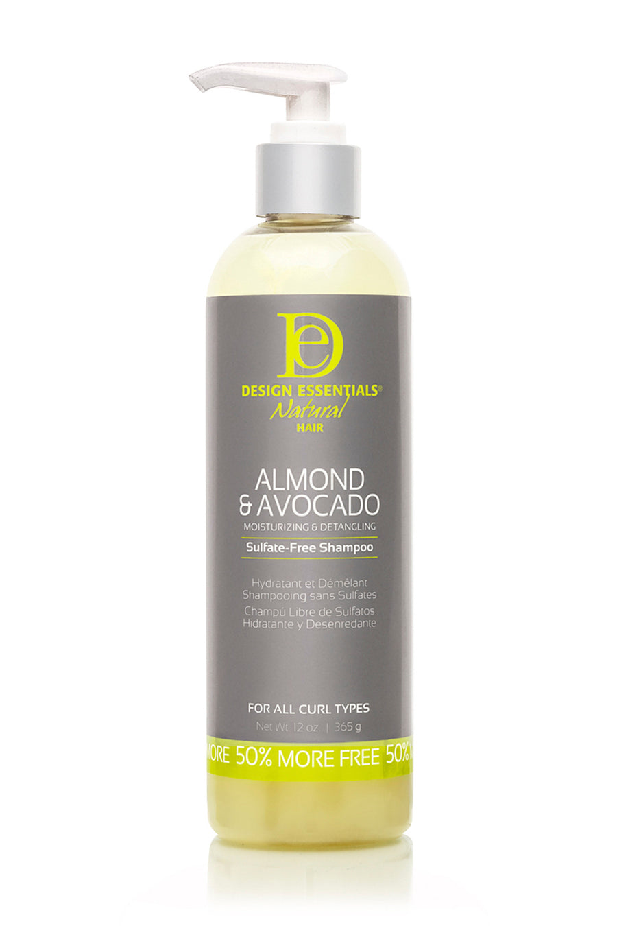 Design Essentials Natural Hair Almond & Avocado Daily Moisturizing Shampoo 12 oz.